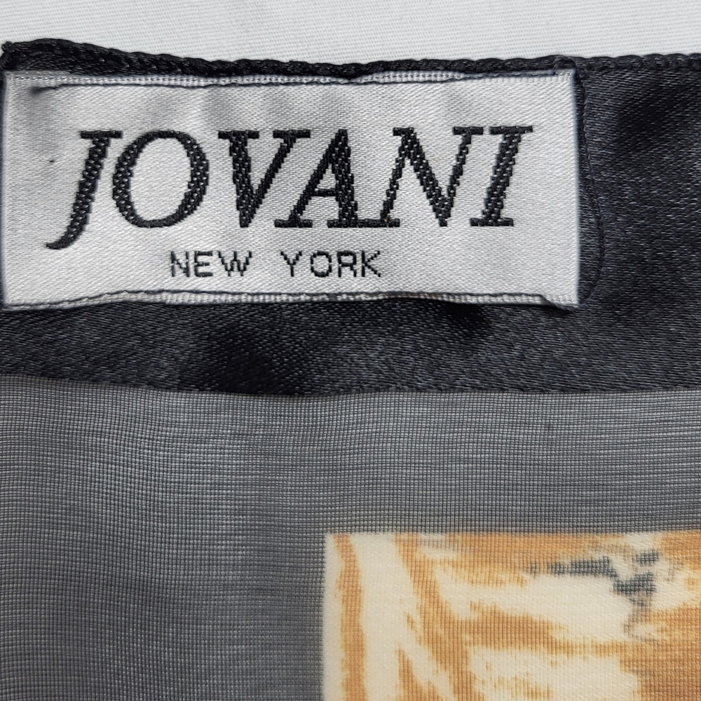 JOVANI Black and Gold Geometric Scarf - 39 x 39 Square - Picture 10 of 11